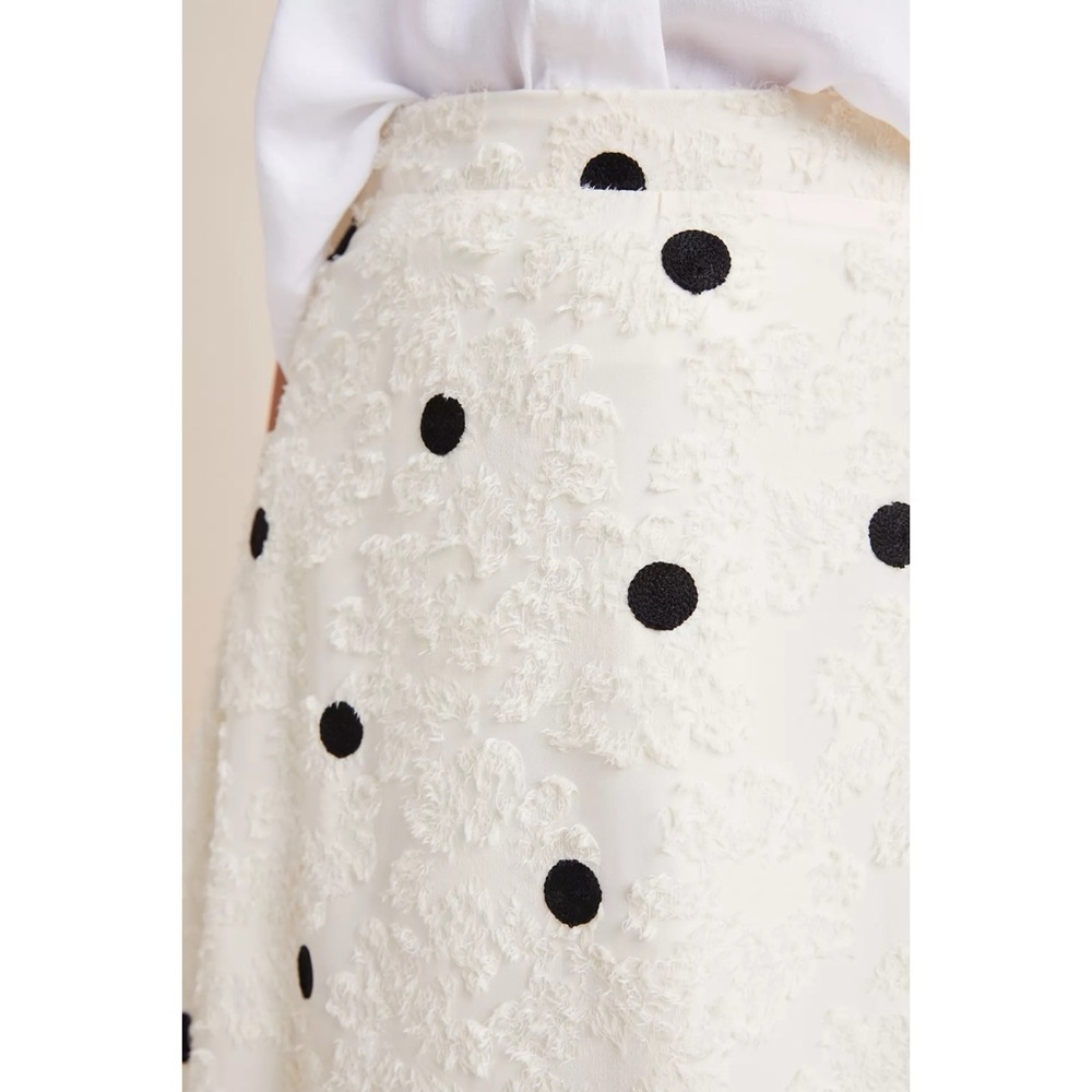 NWT Anthropologie Eri + Ali Andrea Textured Polka Dots Midi Skirt 1X Plus Size​ - Picture 12 of 13